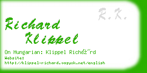 richard klippel business card